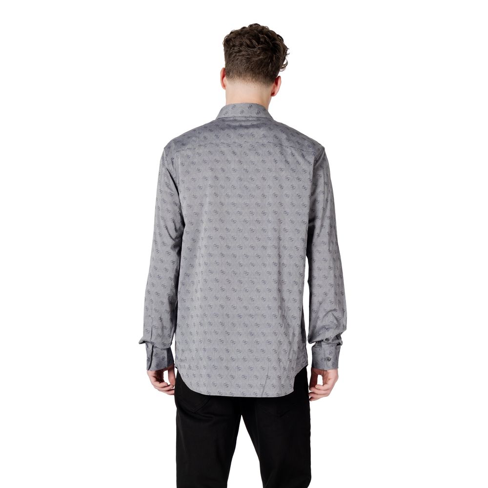Guess Gray Cotton Pattern Shirt Guess