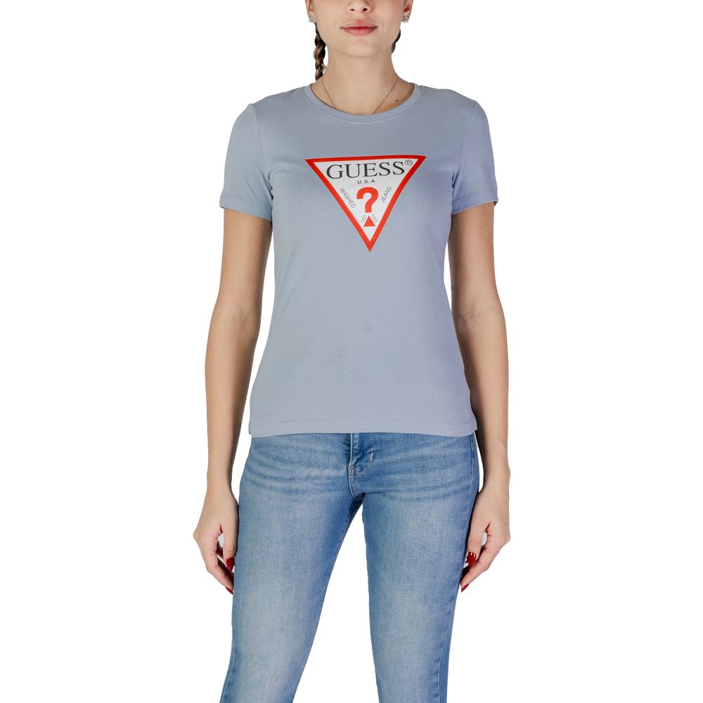 Guess Blue Cotton T-Shirt Guess