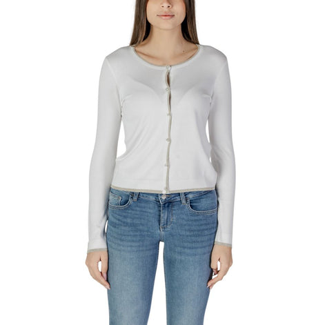 Liu Jo White Viscose Cardigan Liu Jo
