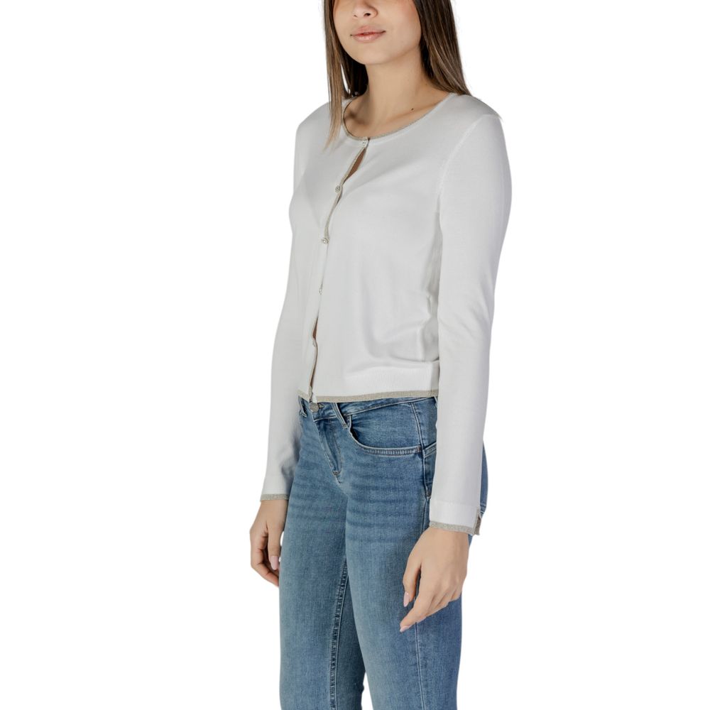 Liu Jo White Viscose Cardigan Liu Jo