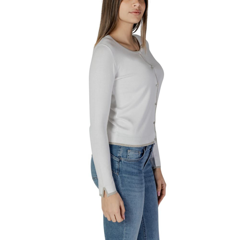 Liu Jo White Viscose Cardigan Liu Jo