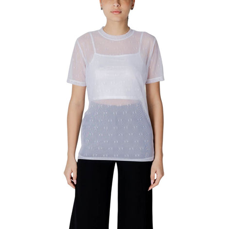Armani Exchange White Polyamide T-Shirt Armani Exchange