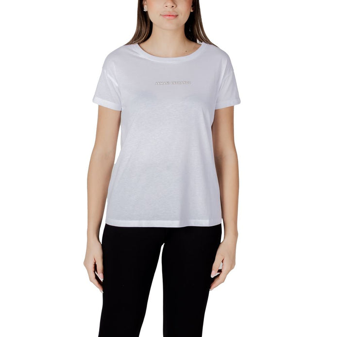 T-shirt blanc en coton Armani Exchange