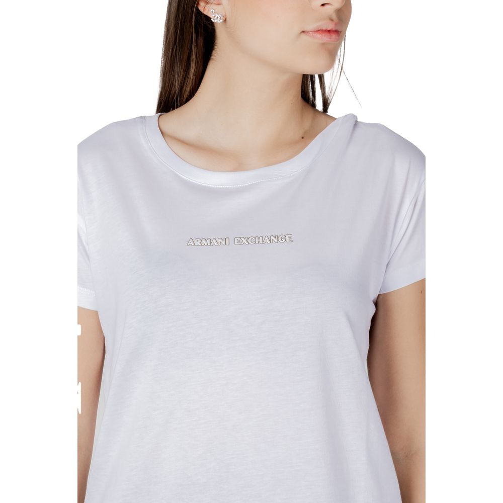 T-shirt blanc en coton Armani Exchange