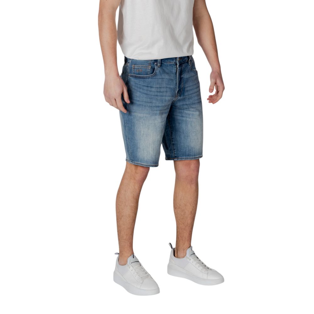 Armani Exchange Blue Polyester Bermuda Shorts Armani Exchange