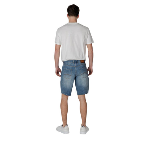 Armani Exchange Blue Polyester Bermuda Shorts Armani Exchange