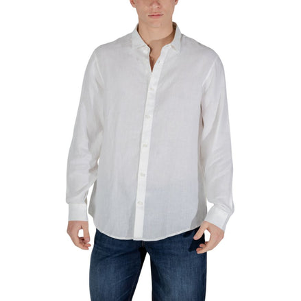 Armani Exchange White Linen Dress Shirt Armani Exchange