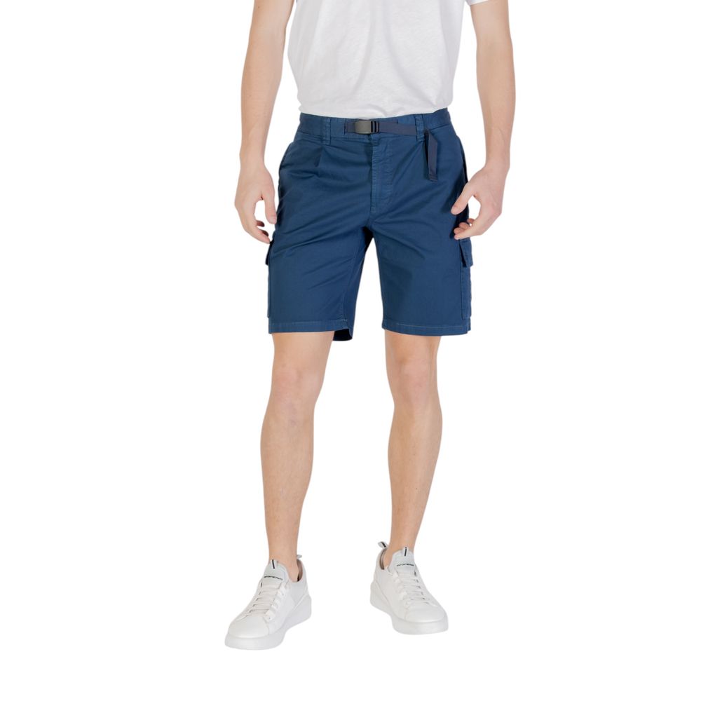 Hugo Boss Blue Cotton Bermuda Shorts Hugo Boss