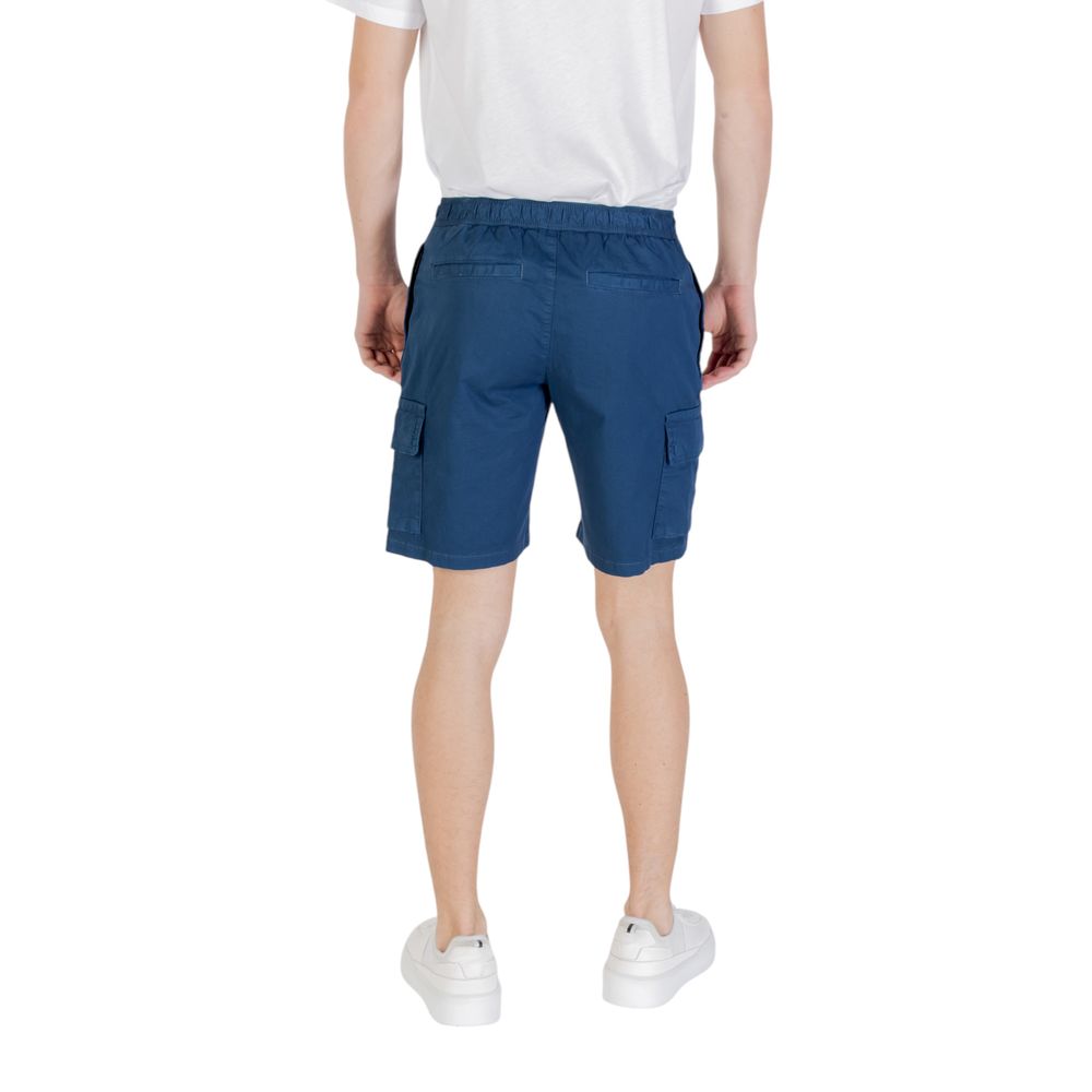 Hugo Boss Blue Cotton Bermuda Shorts Hugo Boss