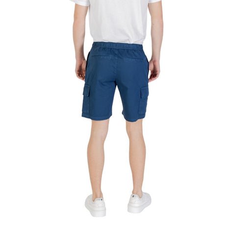 Hugo Boss Blue Cotton Bermuda Shorts Hugo Boss