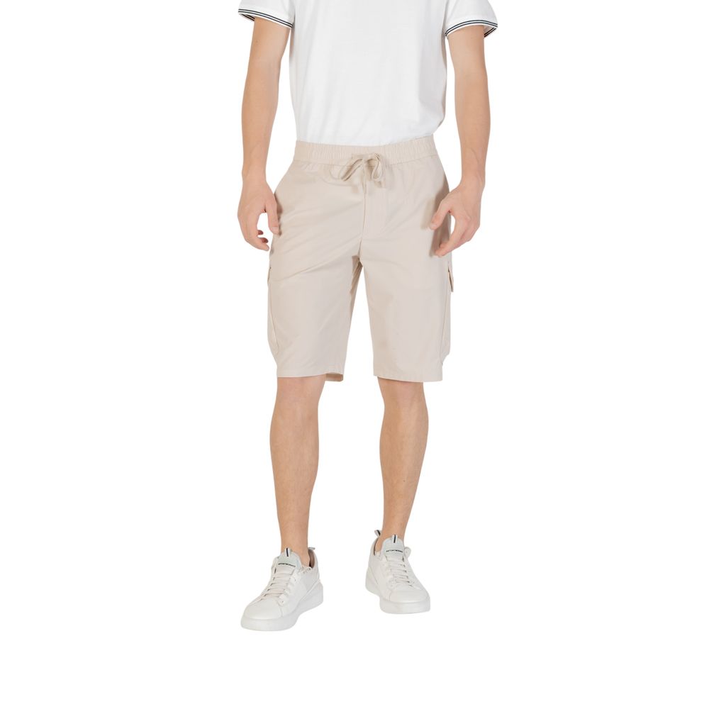 Hugo Boss Beige Polyester Bermuda Shorts Hugo Boss