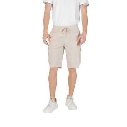 Hugo Boss Beige Polyester Bermuda Shorts Hugo Boss