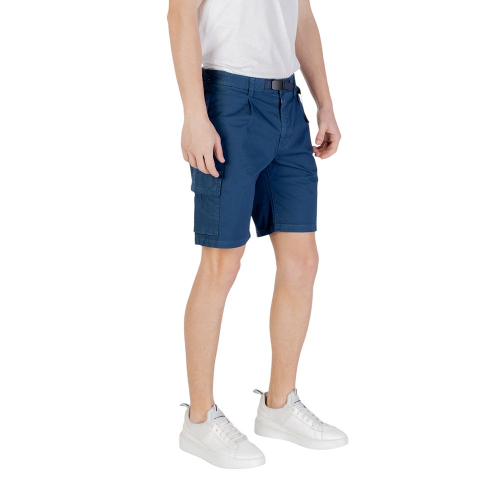 Hugo Boss Blue Cotton Bermuda Shorts Hugo Boss