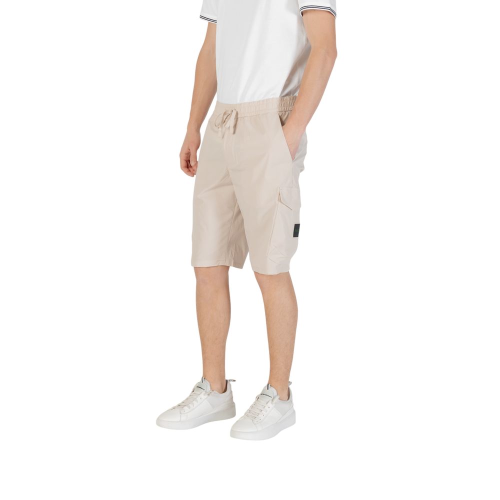Hugo Boss Beige Polyester Bermuda Shorts Hugo Boss