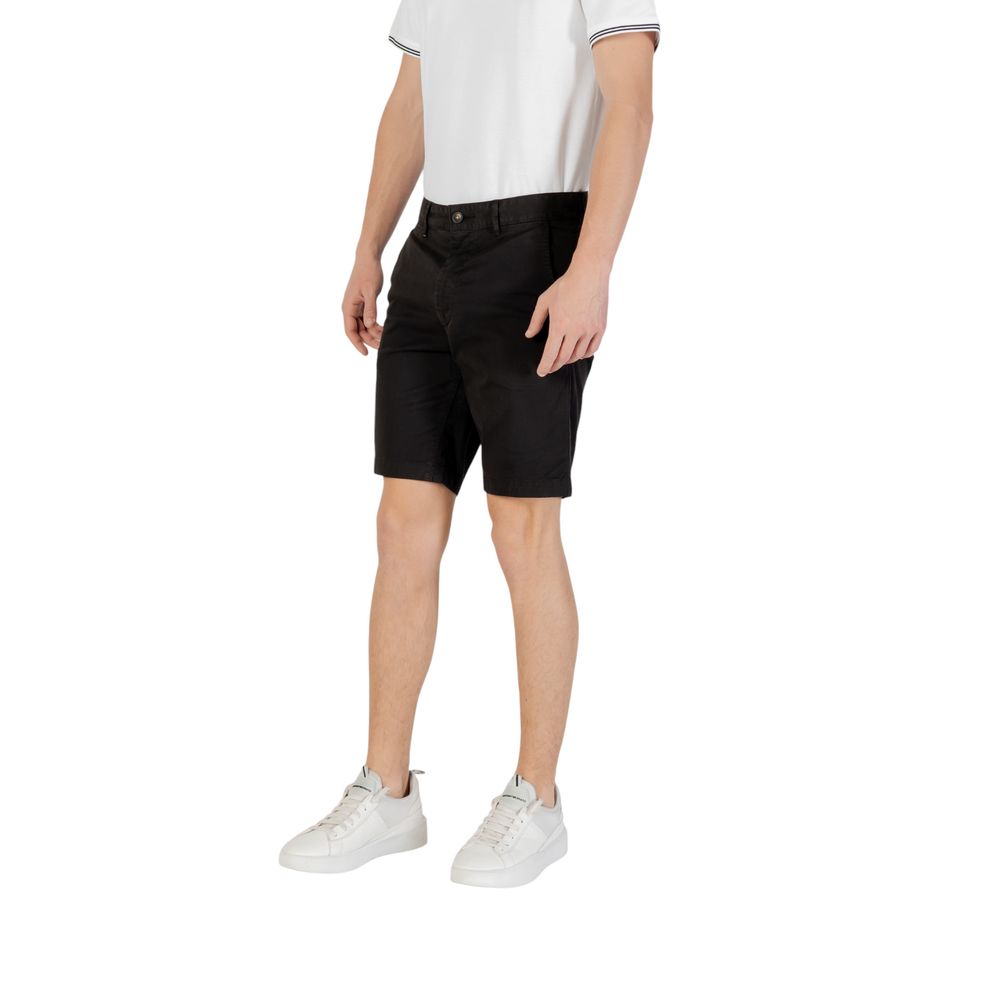Hugo Boss Black Cotton Bermuda Shorts Hugo Boss