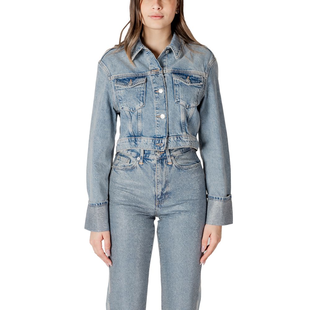 Only Light Blue Organic Cotton Jackets & Coat Only