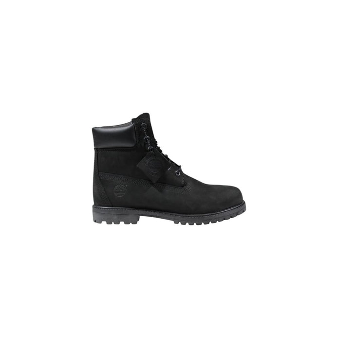 Timberland Black Leather Lace-Up Boots Timberland