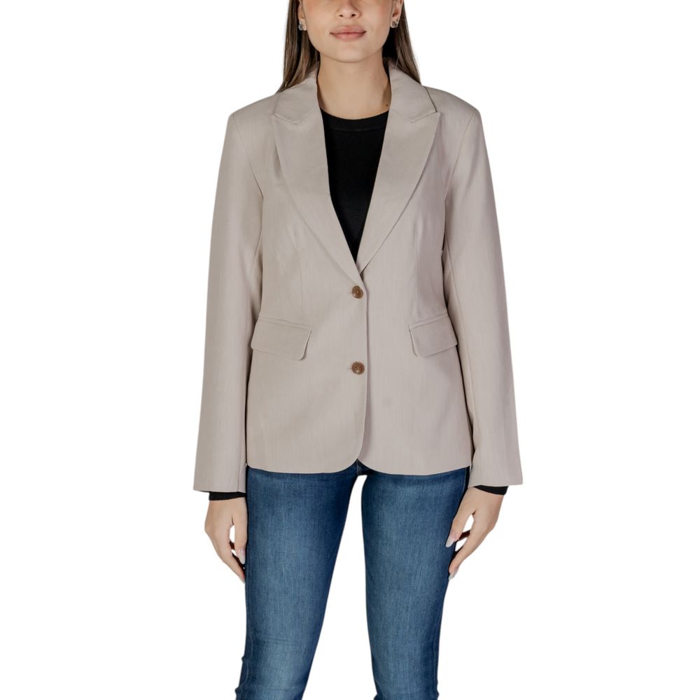 Only Beige Recycled Polyester Blazer Only