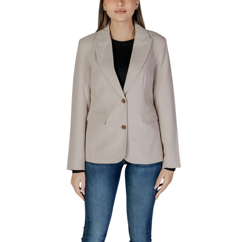 Only Beige Recycled Polyester Blazer Only