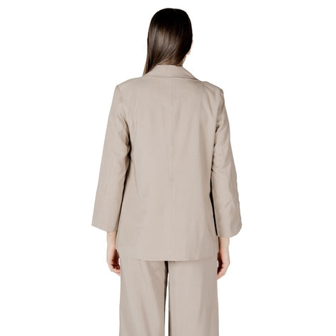 Only Beige Viscose Blazer Only