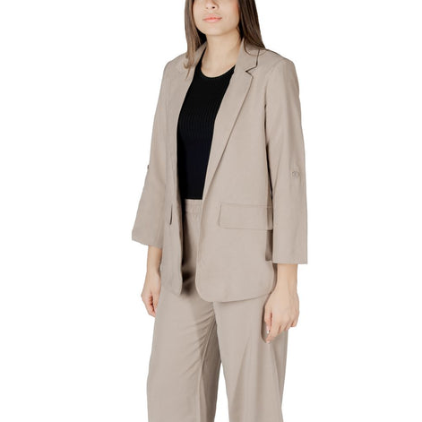 Only Beige Viscose Blazer Only