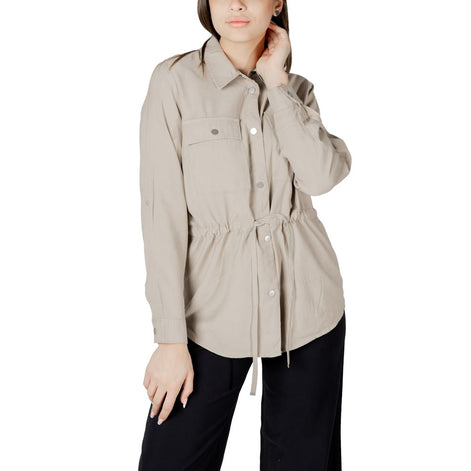 Only Beige Viscose Blouse Only