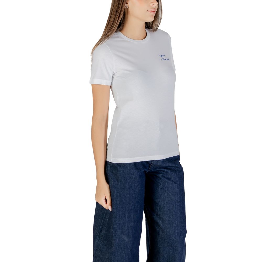 Only Bicolor Cotton T-Shirt Only