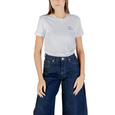 Only Bicolor Cotton T-Shirt Only