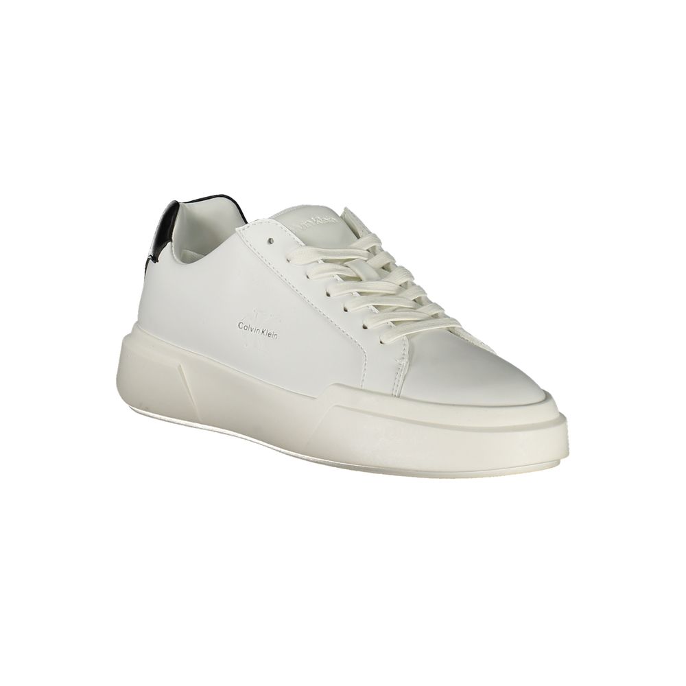 Baskets Calvin Klein en cuir blanc pour femme