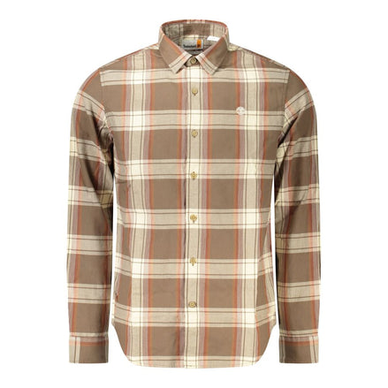 Timberland Brown Cotton Men Shirt Timberland