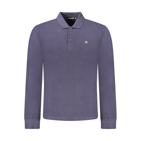 Napapijri Blue Cotton Men Polo Shirt Napapijri