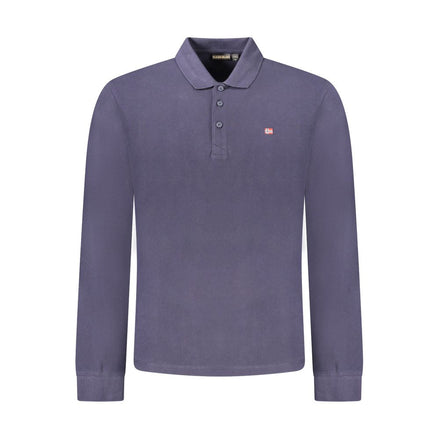 Napapijri Blue Cotton Men Polo Shirt Napapijri