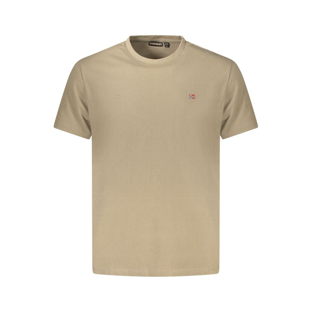 Napapijri Marrone Cotton Mens T-Shirt Napapijri