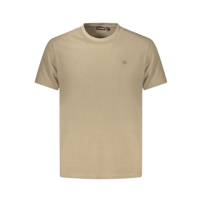 Napapijri Marrone Cotton Mens T-Shirt Napapijri
