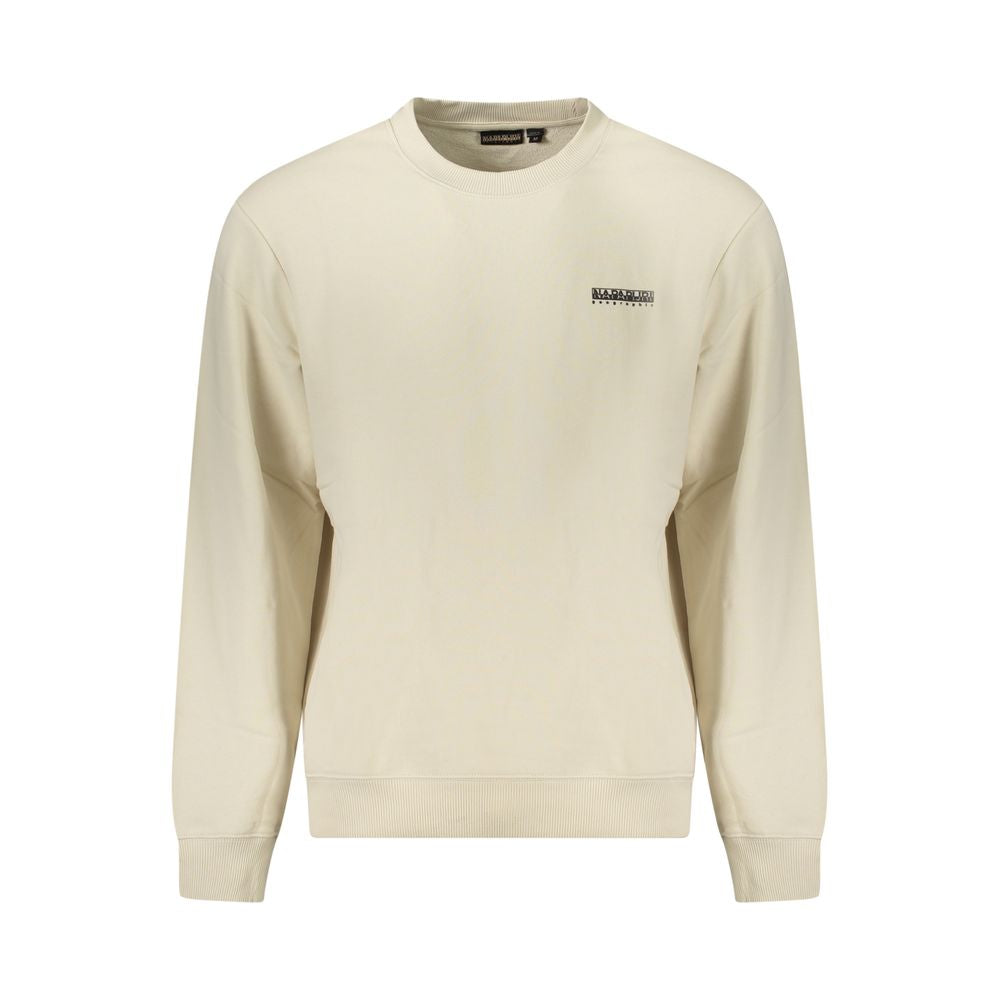 Napapijri Beige Cotton Men Sweatshirt Napapijri