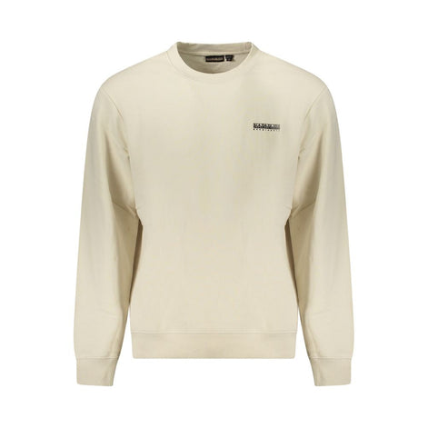 Napapijri Beige Cotton Men Sweatshirt Napapijri