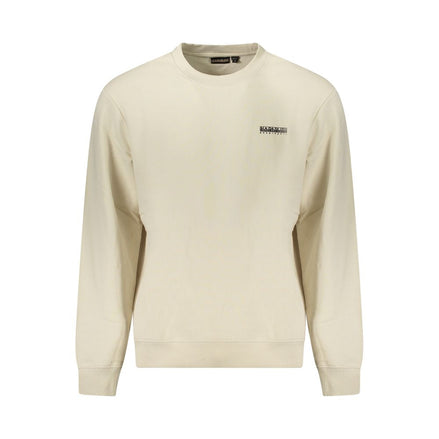 Napapijri Beige Cotton Men Sweatshirt Napapijri