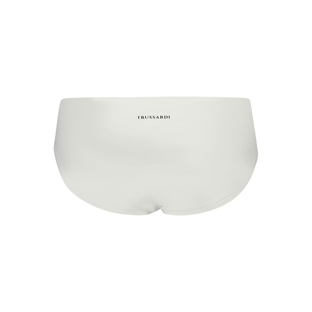 Trussardi White Elastane Swimwear Trussardi