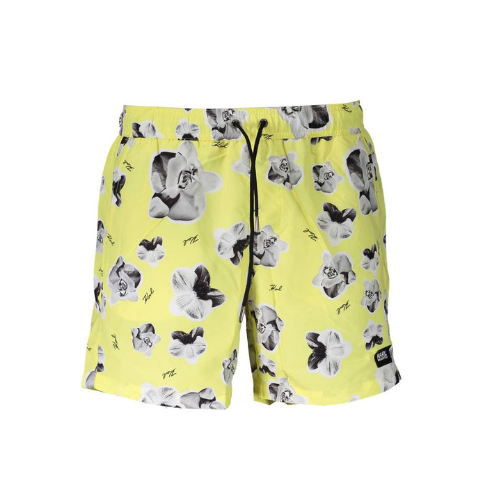 Karl Lagerfeld Yellow Polyester Swimwear Karl Lagerfeld