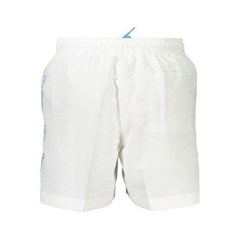 Calvin Klein White Polyester Bermuda Shorts Calvin Klein