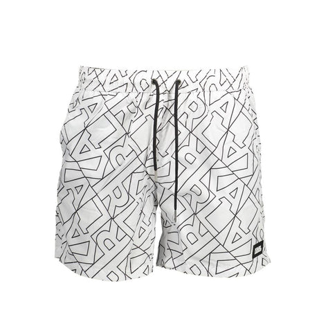 Karl Lagerfeld White Polyester Men's Swim Boxer Karl Lagerfeld
