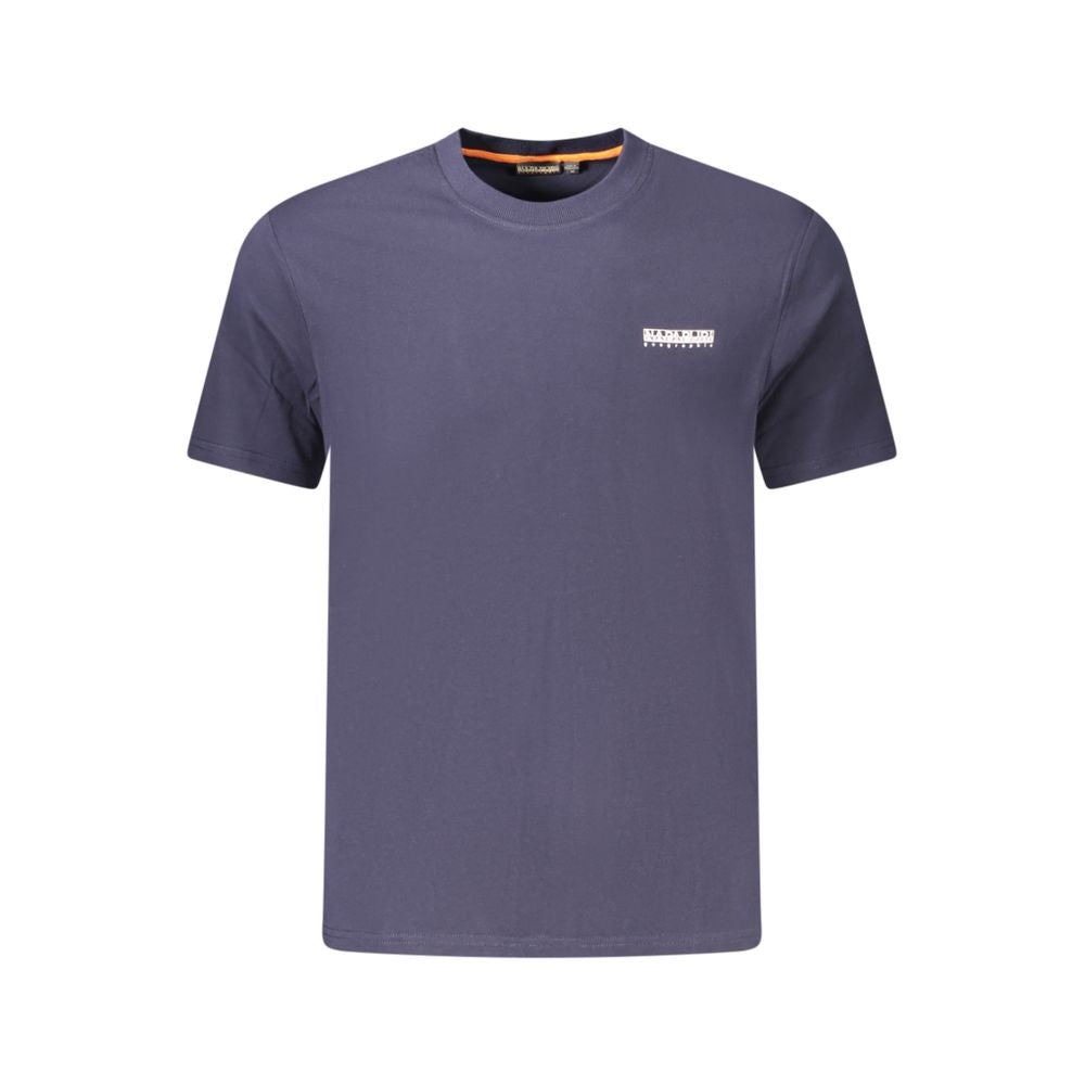 Napapijri Blue Cotton Men T-Shirt Napapijri
