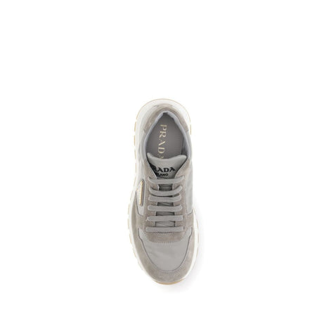 Prada Gray Recycled Polyamide Athletic Sneakers Prada
