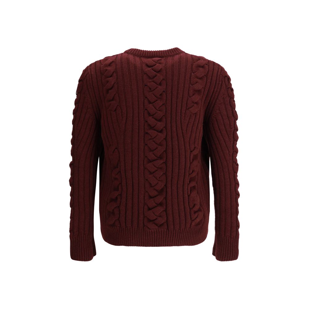Alexander McQueen Bordeaux Fur Cashmere Sweater Alexander McQueen