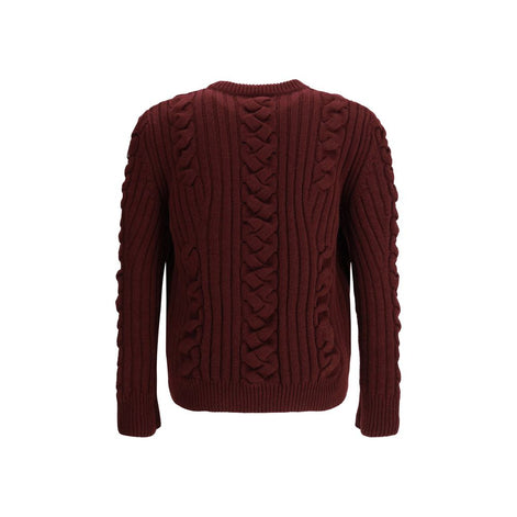 Alexander McQueen Bordeaux Fur Cashmere Sweater Alexander McQueen