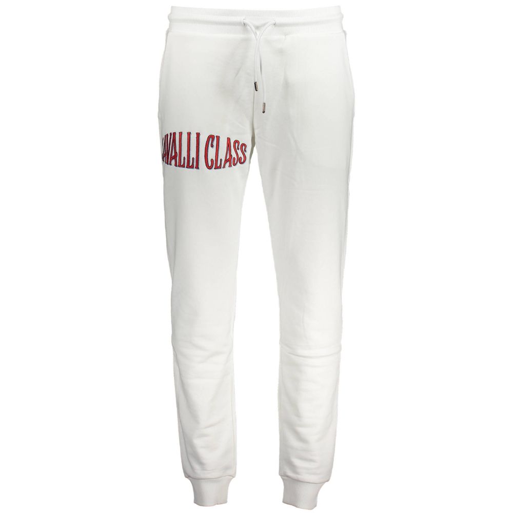 Cavalli Class Bianco Cotton Men's Sweatpant Cavalli Class