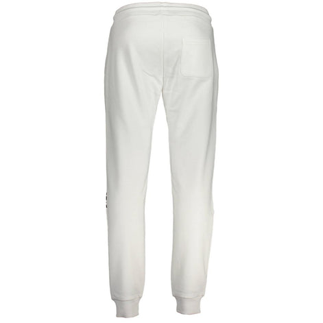 Cavalli Class Bianco Cotton Men Sport Pant Cavalli Class