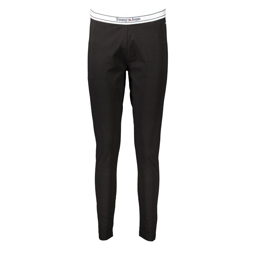 Tommy Hilfiger Black Cotton Women's Legging Tommy Hilfiger