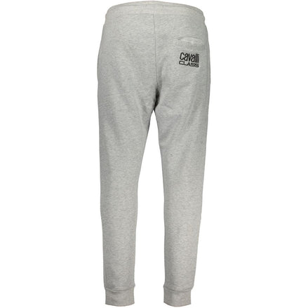 Cavalli Class Grigio Polyester Men's Sweatpant Cavalli Class