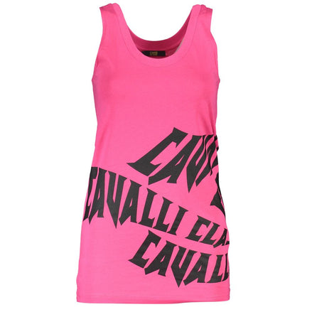 Cavalli Class Rosa Cotton Female Tank Top Cavalli Class